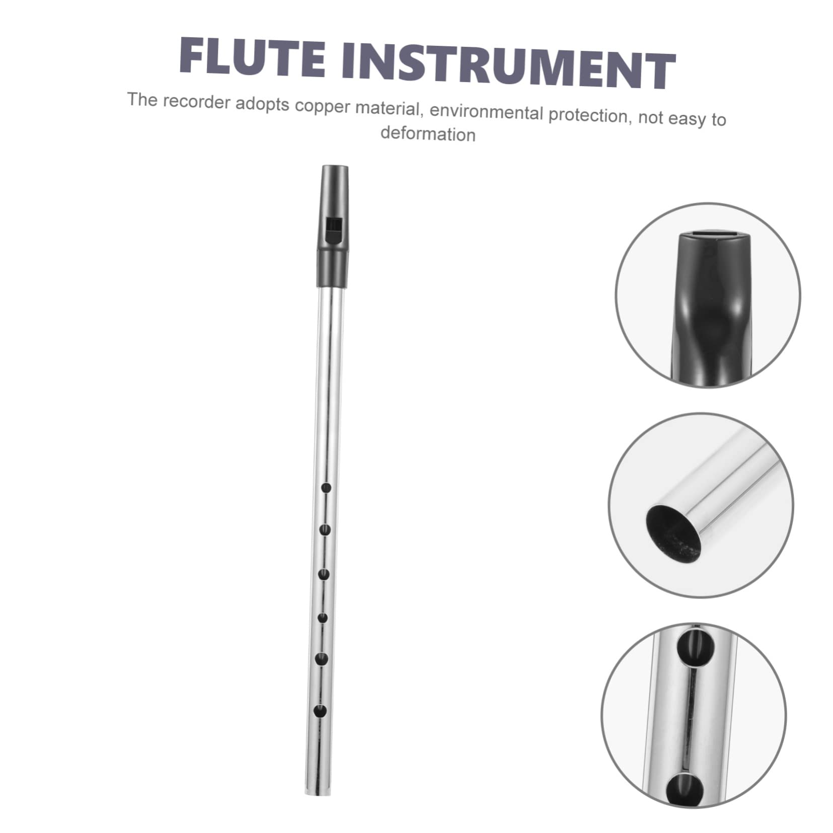 ifundom 3pezzi Flauto Irlandese in Metallo in Chiave Di Do Strumento Musicale Portatile Per Principianti e Intermedi Facile Da Suonare Ottima Qualità Del Suono Per Giocattolo Musicale Per
