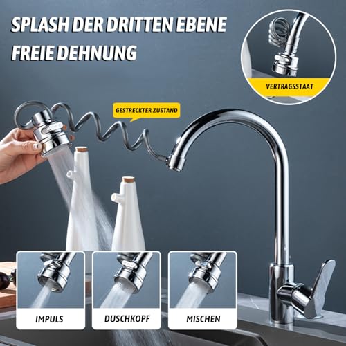 Tap Aerator Male Thread, Tap Basin, Extension, Anti Splash Water-Saving Screen Jet Regulator, Suitable for Kitchen/Bathroom - Image 2