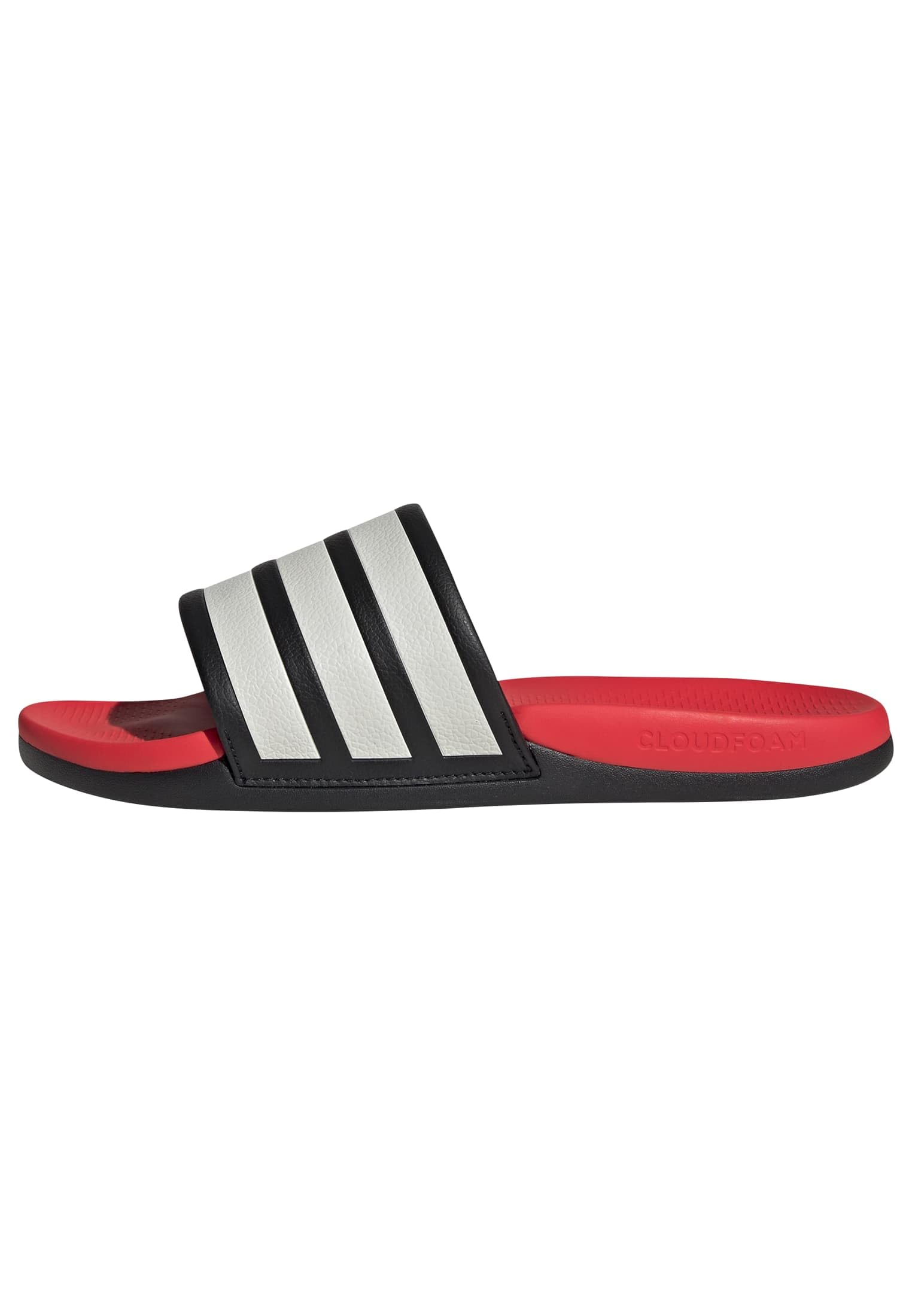 adidas Unisex ADILETTE COMFORT 2.0 SLIDES, core black/core white/lucid red, 44.5 EU