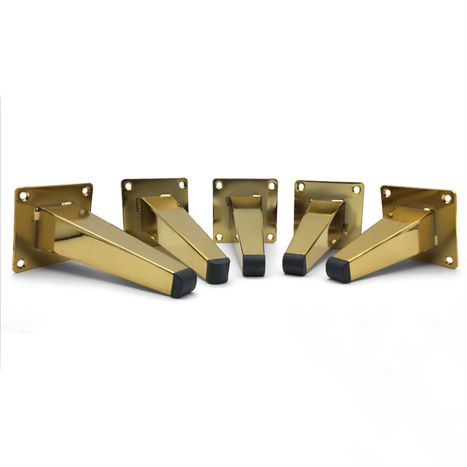 Generico Gambe per Mobili Piedini per Tavolo Conici da 20 cm 4 Pezzi Supporto per Superficie Galvanica in Ferro Dorato Altezza Piedini per Divano: 13-20 cm Piedini per Mobile da 20 cm/7,9"
