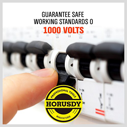 HORUSDY 6-Piece 1000v Insulated Screwdriver Set, Magnetic Tip Electrician screwdriver Set (Insulated Screwdriver Set)