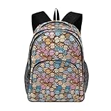 OWFKAY Mochila de senderismo para estudiantes, mochila universitaria, mochila para libros, mochila escolar para niños y niñas, bolsa de viaje, 11 monos