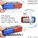 Police Security Warning Toys Car Bike Lights LED Emergency Hazard Flashing Strobe Waterproof Lights Bar, Blue & Red Safety Clip on Light, Hands-Free Flashlight for Officer & Dress Up Costume Role Play