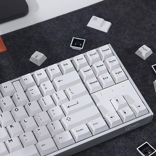 Image of mintcaps Black White Gradient Keycaps Set Cherry Profile Doubleshot Custom Keycaps 121 Keys for Cherry MX Gateron Kailh Box Switches Mechanical Gaming Keyboard
