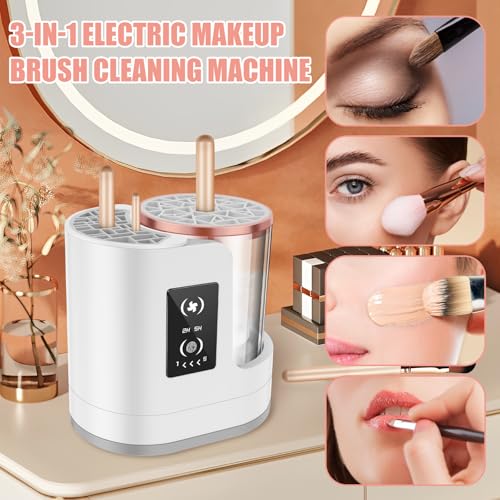 3-in-1 Elektrischer Make-up-pinselreiniger & Trockner Ultra Effiziente Reinigung 5 min Automatischer Stop Pinselreiniger Make Up Trocken Halten Make Up Pinsel Trockner Befreien Sie Ihre Hände