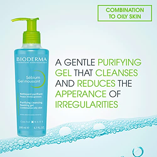 Bioderma Sebium Gel Moussant Nettoyant Purifiant (28664I), 500 Mililitros - Imagen 3
