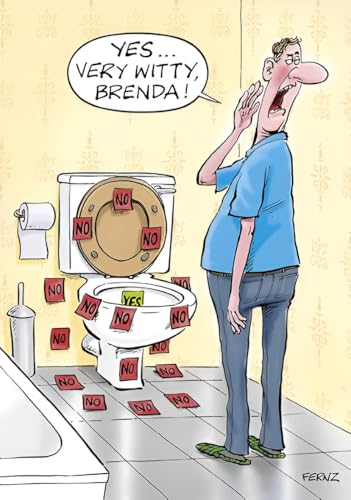 Image of Ling Design Funny Birthday Card - Humorous Happy Birthday Card with Toilet Target Joke Design - Funny Birthday Cards for Men