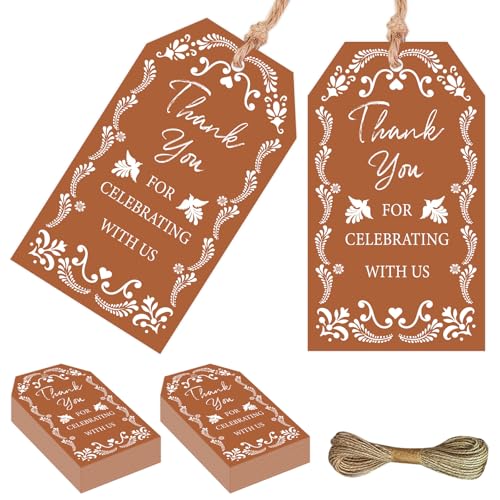 Étiquettes cadeaux pour fête prénatale Serencatcher 50 pièces avec ficelle incluse