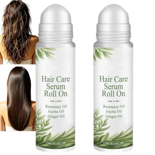 Suero hidratante 3 en 1 para el cabello Roll On, de absorción rápida del cabello Firzzy alisado con aceite, suero hidratante para el cuero cabelludo no graso, nutritivo para el cuero cabelludo (2