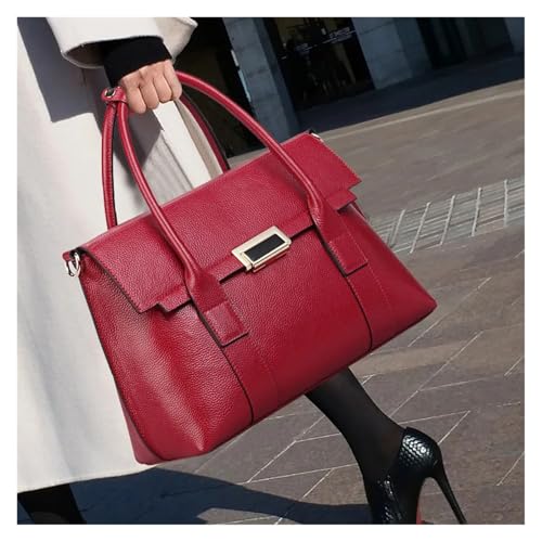 Briefcase Genuine Leather Briefcase Women Handbags Large Capacity Ladies Fashion Shoulder Messenger Bags2