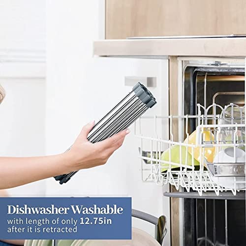 ACiyD Wash Basket Erweiterbarer Geschirrtrockner for die Küche, zusammenklappbar über der Spüle, Geschirrtrockner mit platzsparendem Design, Multifunktions (Color : Green) (Green)