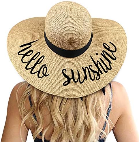 Big Bowknot Straw Hat Floppy Foldable 