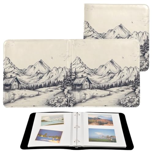 Álbum de fotos adhesivo DIY con diseño de campo, 3 anillos, 40 páginas, 8x10 pulgadas para recuerdos miniatura 2
