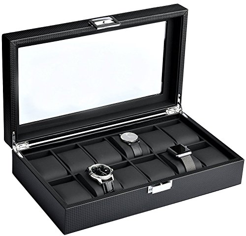 Mantello 12-Slot Watch Box for Men: An Elegant Accessory Holder to Store Watches