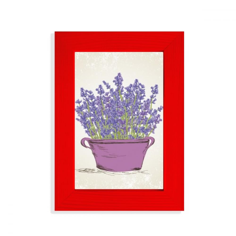Cadre photo en pot de lavande violet pour decoration de maison
