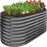 Best Choice Products 4x2x2ft Outdoor Metal Raised...