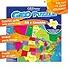 GeoToys GeoPuzzle, USA & Canada Jigsaw Puzzles, 69 Pc Geography Game & Map Puzzle, Educational Games & Kids Learning Activities, Puzzle Gifts for Children Ages 6-9, Fun Learning Toys for Kids