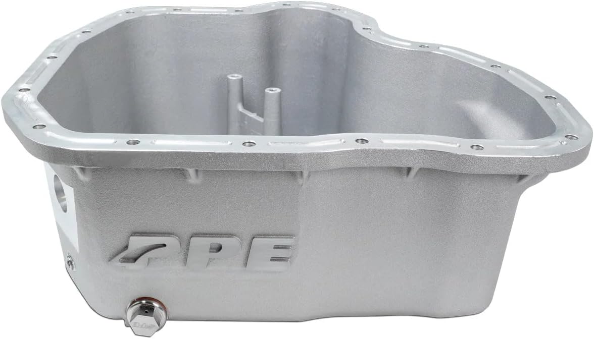 PPE Heavy Duty High Capacity Cast Aluminum Oil Pan (Black) 114052120 Compatible for 2011-2016 GM 6.6L Duramax