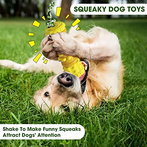 Dog Chew Toys For Aggressive Chewers, Indestructible Tough Durable Squeaky Interactive Dog Toys, Nylon And Rubber Dog Toys For Small Medium Dogs Extreme Chew Toys For Training And Cleaning Teeth #TOP6