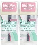 Mitchum Women Smart Solid Clinical Performance Antiperspirant & Deodorant, Powder - 2.5 oz - 2 pk