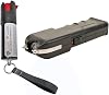 Self-Defense Weapons Kit Electric Stun Gun Pepper Spray Keychain Combo - Includes Heavy Duty Police Rechargeable Stun Gun with Flashlight & Enforcement Grade Pepper Spray Key Chain for Women Or Men