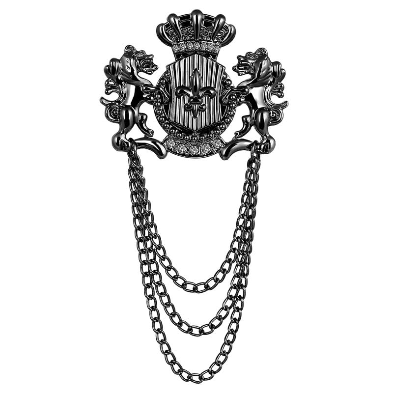 Mahi Black Gun Metal Plated Unicorns-Shaped Indowestern Wedding Brooch with Crystals for Men (BP1101147B) (B0CW9W75LF) Amazon Price History, Amazon Price Tracker