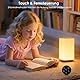 Bonsery LED Nachttischlampe 2er Set mit Fernbedienung, 3000mAh Stilllicht Touch Dimmbar mit 256 Farbwechsel & 3 Farbtemperaturen, Nachtlicht Dimmbar mit Memory Timer Funktion für Schlafen Stillen Büro