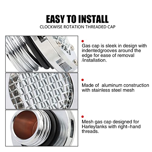Motorcycle Fuel Gas Tank Cap Mesh Oil Caps For Harley Sportster Xl 1200 883 48 72 Road King Dyna Softail Flst #TOP4