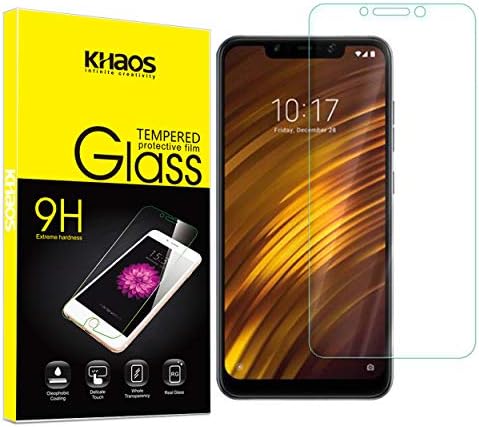 Screen Protector for Xiaomi Pocophone F1, KHAOS Anti-Scratch Tempered Glass for Poco F1