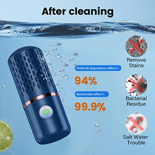 Fruit And Vegetable Washing Machine, Fruit And Vegetable Cleaner Device, Kitchen Gadget Food Purifier For Deep Cleaning Fruits, Vegetables, Rice, Meat And Tableware (Blue) #TOP4