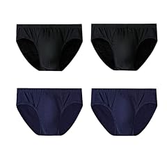 4 Pcs Mens Breathable Cotton Underwear Briefs