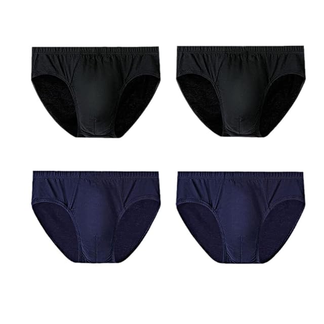 4 Pcs Mens Breathable Cotton Underwear Briefs