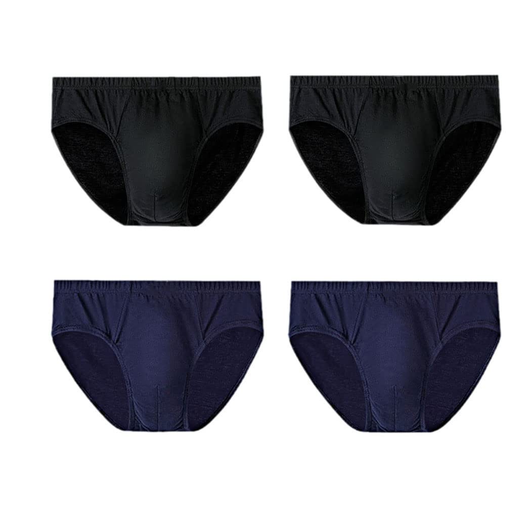 4 Pcs Mens Breathable Cotton Underwear Briefs