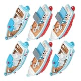 Angoily 6piezas Adorno De Barco De Pesca Barcos De Resina Miniatura Estilo Mediterráneo Figuras De Resina Marina para Decoración De Paisajes Playeros Accesorios De Navegación para Acuarios