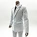 Fremego 1/6 Scale Male Clothes,Male Suit Coat Shirt Pant Tie Outfit Clothing Accessory for 12inch Action Figure Body (White)