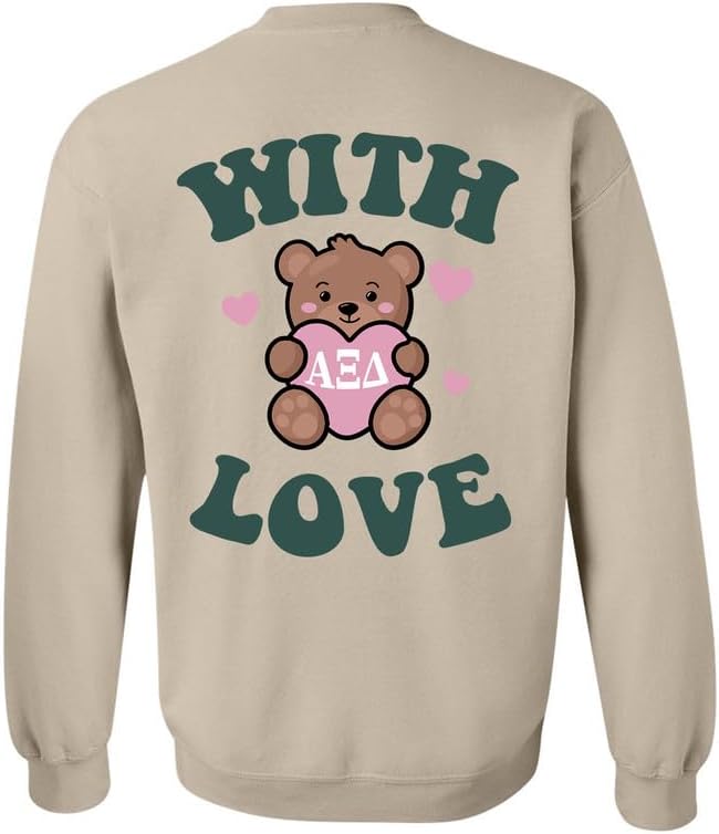 Alpha Xi Delta Sweatshirt - Alpha Xi With Love Sorority Crewneck Sweatshirt
