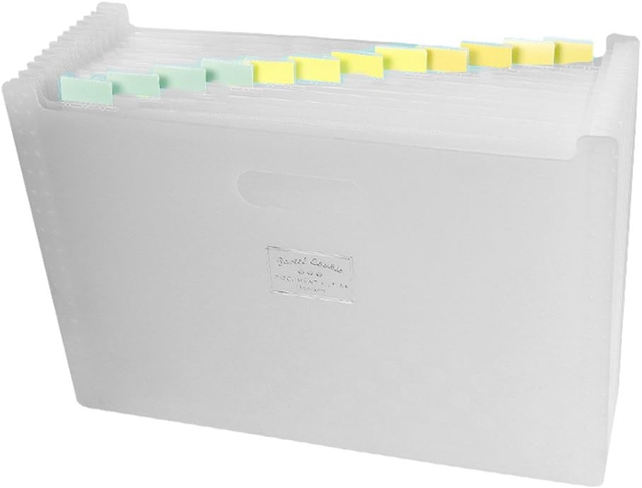 LI-WENJIAN D-folder Expanding File Folder - Large Plastic Expandable File Organizer Self Standing Accordion A4 Document Folder Wallet Briefcase Business Filing Box - 1300Pockets (color : White)