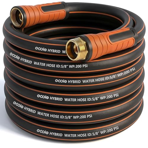 Image of Garden Hose 35 ft x 5 /8 inch, Heavy Duty Water Hose, Flexible and Durable, Kink Resistant Lightweight Hybrid Hose, Leakproof Yard Hose with Male to Female Fittings