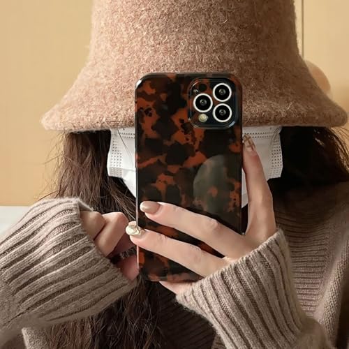 Case Compatible with iPhone 14 Pro Max, Tortoise Shell Amber Brown Leopard Print | Retro Chic Stylish Classic Cute Protective Cover,6.7inch by Reezaddin - Image 6