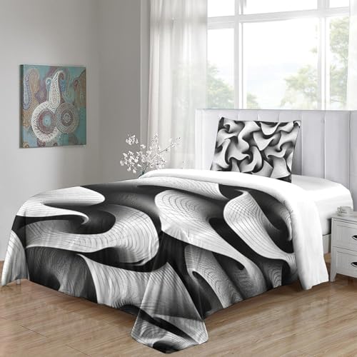 Ensemble de literie stripes 3D avec microfibre super douce haute densité