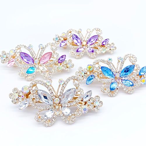 4 piezas pinzas para el cabello diseño mariposa miniatura 3