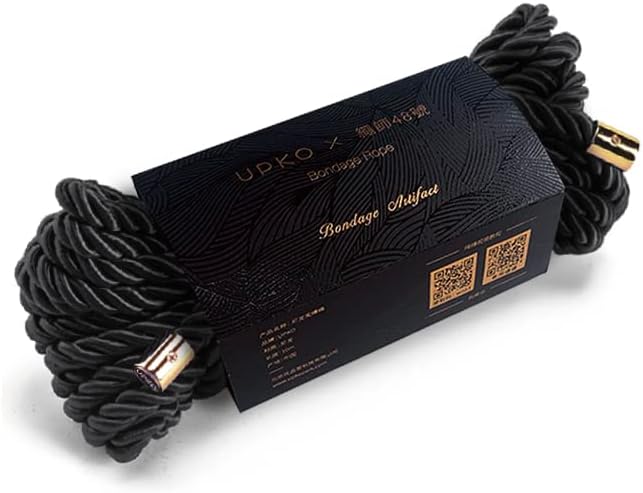UPKO Shibari Bondage Rope | Bondage Restraints Kink, BDSM Play Sex Rope | 10m Nylon Shibari Rope - Black