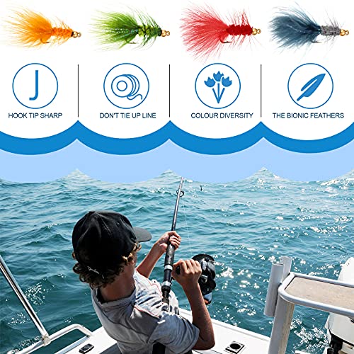 image for Sumind 35 Pieces Fishing Flies Dry Fly Fishing Flies Bend Assorted Woo