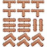 iRunning 18 Pieces Irrigation Fittings Kit (17mm) for 1/2