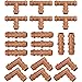iRunning 18 Pieces Irrigation Fittings Kit (17mm) for 1/2" Tubing (0.600"ID) - Including 6 Tees, 6 Couplings, 6 Elbows - Barbed Connectors for Sprinkler and Drip Irrigation Systems