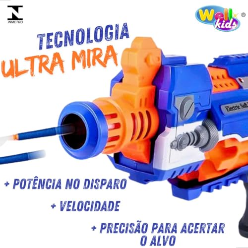 Pistola Arminha Brinquedo Tipo Nerf Automática 20 Dardos
