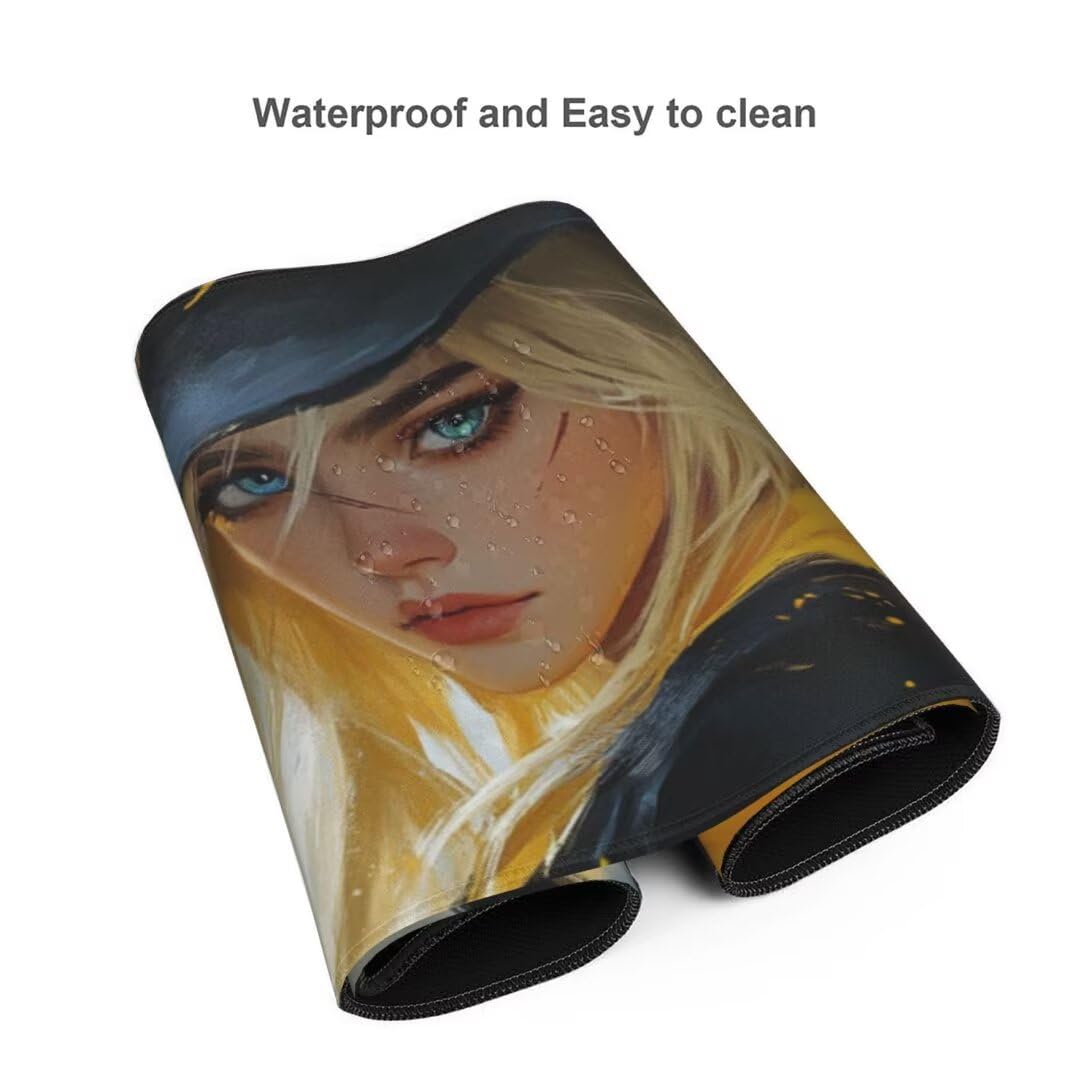 Tappetino Mouse XXL 1400x600x3mm Tappetino Mouse Giapponese Ragazza Impermeabile Tappetino Gaming Mouse Pad XXL Tappetino Scrivania,Base Antiscivolo Migliora Precisione e Velocità per Desktop/Ufficio