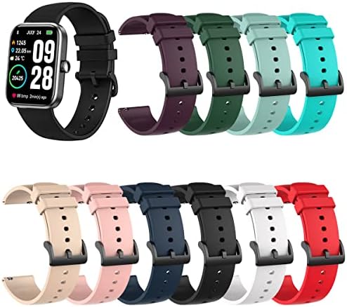 Cinturino In Silicone Morbido Per Smartwatch Aptkdoe/Ddidbi/Dotn P66D Da 1,85 Pollici – Larghezza 22 Mm – Sgancio Rapido (Confezione Da 4 O 10)