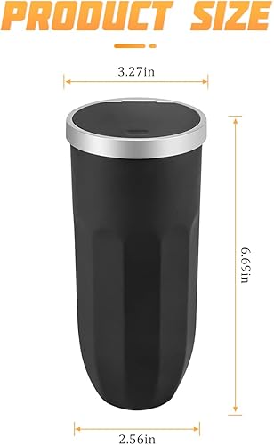 Miniatura 2 de Cubo de basura para automóvil con tapa, mini contenedor de basura para automóvil, a prueba de fugas e impermeable, cesta de basura multiusos para