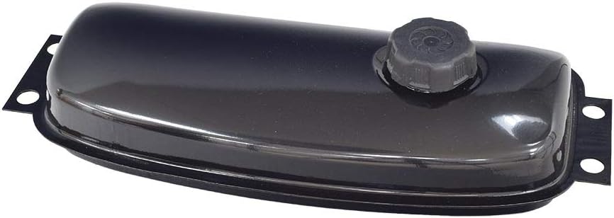 AlveyTech Replacement Fuel Tank with Cap for 150cc-250cc Kandi Go-Karts and Dune Buggies - Metal Gas Storage Tanks with Black Finish, ATV Accessories, Dirt Bikes, 4-Wheeler Mini Bike, Go-Kart Parts